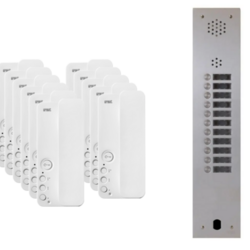 Kit interphone 1 rang&eacute;e avec 11 combin&eacute;s URMET Collectif
