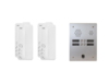 Kit interphone 2 rang&eacute;es avec 4 combin&eacute;s URMET Collectif