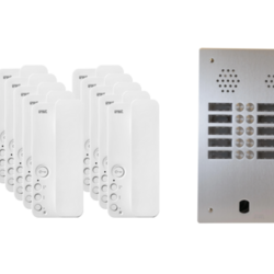 Kit interphone 2 rang&eacute;es avec 10 combin&eacute;s URMET Collectif