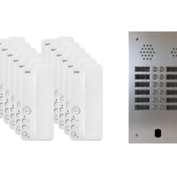 Kit interphone 2 rang&eacute;es avec 12 combin&eacute;s URMET Collectif