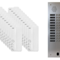 Kit interphone 2 rang&eacute;es avec 22 combin&eacute;s URMET Collectif