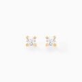 Boucles d'oreille sur Grenoble : Histoire d'Or Boucles D'oreilles Puces Doreen Or Jaune Oxyde De Zirconium