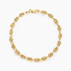 Histoire d'Or Bracelet Maille Dami Maille Grain De Caf&eacute; Or Jaune