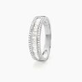 Histoire d'Or Bague 1986 Or Blanc Diamant