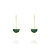 Histoire d'Or Boucles D'oreilles Pendantes Florica Or Jaune Malachite
