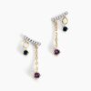 Histoire d'Or Boucles D'oreilles Pendantes Universe Or Jaune Am&eacute;thyste Topaze Oxyde