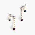 Histoire d'Or Boucles D'oreilles Pendantes Universe Or Jaune Am&eacute;thyste Topaze Oxyde