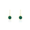 Histoire d'Or Boucles D'oreilles Pendantes Lucky Gems Or Jaune Malachite
