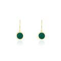 Histoire d'Or Boucles D'oreilles Pendantes Lucky Gems Or Jaune Malachite