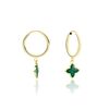 Histoire d'Or Creoles Lucky Gems Or Jaune Malachite