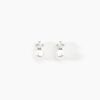 Histoire d'Or Boucles D'oreilles Puces Eolande Or Blanc Perle De Culture Et Oxyde