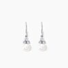 Histoire d'Or Boucles D'oreilles Pendantes Taissia Or Blanc Perle Culture Et Oxyde