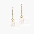 Histoire d'Or Boucles D'oreilles Pendantes Baroque Or Jaune Perle De Culture