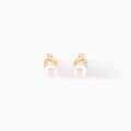 Histoire d'Or Boucles D'oreilles Puces Astragalus Or Jaune Perles De Culture