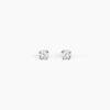 Histoire d'Or Boucles D'oreilles Puces Eddie Or Blanc Oxyde De Zirconium