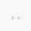 Histoire d'Or Boucles D'oreilles Pendantes Bo Coeur Pm Or Blanc Oxyde De Zirconium