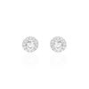 Histoire d'Or Boucles D'oreilles Puces Rosalie Or Blanc Oxyde De Zirconium