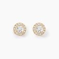 Boucles d'oreille sur Grenoble : Histoire d'Or Boucles D'oreilles Puces Edna Or Jaune Oxyde De Zirconium