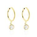 Boucles d'oreille sur Grenoble : Histoire d'Or Creoles Or Jaune Lowan Oxyde De Zirconium