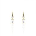 Boucles d'oreille sur Grenoble : Histoire d'Or Boucles D'oreilles Pendantes Gulbeyaz Or Jaune Oxyde De Zirconium