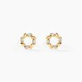 Histoire d'Or Boucles D'oreilles Puces Reed Or Jaune Oxyde De Zirconium