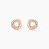 Histoire d'Or Boucles D'oreilles Puces Amaiur Or Tricolore Oxydes De Zirconium
