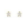 Histoire d'Or Boucles D'oreilles Puces Edme Etoile Or Jaune Strass
