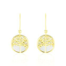Histoire d'Or Boucles D'oreilles Pendantes Noamie Or Jaune Nacre