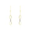 Histoire d'Or Boucles D'oreilles Pendantes Lucette Or Bicolore