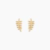 Histoire d'Or Boucles D'oreilles Puces Eudia Feuilles Or Jaune