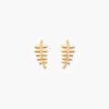 Histoire d'Or Boucles D'oreilles Puces Eudia Feuilles Or Jaune