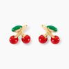 Histoire d'Or Boucles D'oreilles Puces Cherry Cerise Or Jaune