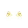 Boucles d'oreille sur Grenoble : Histoire d'Or Boucles D'oreilles Puces Garnet Fleur Or Jaune