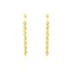 Histoire d'Or Boucles D'oreilles Pendantes Cordelia Corde Or Jaune