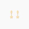 Histoire d'Or Boucles D'oreilles Pendantes Alphonsine Etoile Or Jaune