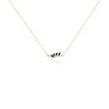 Histoire d'Or Collier Navette Or Jaune Saphir Diamant