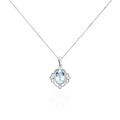 Histoire d'Or Collier Amance Or Blanc Topaze Et Oxyde De Zirconium