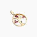 Histoire d'Or Pendentif Godolieba Or Jaune Rhodolite
