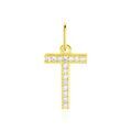 Pendentifs sur Grenoble : Histoire d'Or Pendentif Lettre T Or Jaune Oxyde