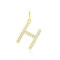 Histoire d'Or Pendentif Lettre H Or Jaune Oxyde