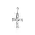 Pendentifs sur Grenoble : Histoire d'Or Pendentif Canice Croix Or Blanc Oxyde De Zirconium