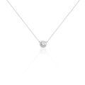 Histoire d'Or Collier Eurycide Or Blanc Oxyde De Zirconium
