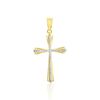 Histoire d'Or Pendentif Benny Croix Ciselee Or Bicolore