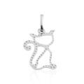Histoire d'Or Pendentif Egee Chat Or Blanc