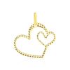 Histoire d'Or Pendentif Glady Coeurs Diamantes Or Jaune
