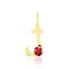 Histoire d'Or Pendentif Helidie Coccinelle Lettre Or Jaune
