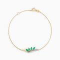Histoire d'Or Bracelet Navette Or Jaune Emeraude Diamant