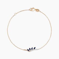 Histoire d'Or Bracelet Navette Or Jaune Saphir Diamant