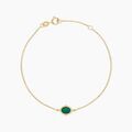 Bracelets sur Grenoble : Histoire d'Or Bracelet Lucky Gems Or Jaune Malachite