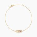Bracelets sur Grenoble : Histoire d'Or Bracelet Deonne Or Jaune Am&eacute;thyste Oxyde De Zirconium
